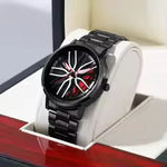 Load image into Gallery viewer, Men's 42mm Car Series Rotating Dial Watch β Stainless Steel 3ATM Quartz Sport Wristwatch