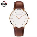 Load image into Gallery viewer, Hannah Martin Unisex Rose Gold Watch β Japanese Quartz Leather & Nylon Strap Dress Watch