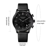 Load image into Gallery viewer, Hannah Martin Men's Chronograph Style Watch β Leather Strap Quartz Business Sport Watch