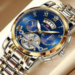 Load image into Gallery viewer, Men's Luxury Stainless Steel Sport Watch β Luminous Dial, 3ATM Waterproof Quartz