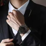 Load image into Gallery viewer, Hannah Martin Men's Chronograph Style Watch β Leather Strap Quartz Business Sport Watch