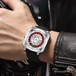 Load image into Gallery viewer, VA VA VOOM Men's Square Sport Watch – Night Light Silicone Strap Fashion Quartz Wristwatch