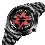 Load image into Gallery viewer, Men's Car Series Rotating Dial Watch – Stainless Steel Black Quartz Sport Wristwatch
